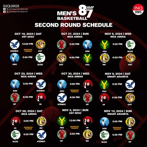 uaap schedule|Iba pa.